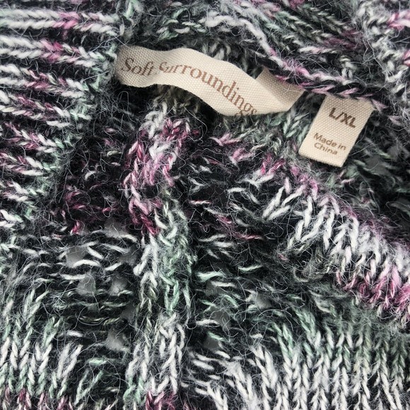 Soft Surroundings Women's Large Wool Blend‎ Loose Knit Cardigan Duster Sweater - Picture 3 of 4